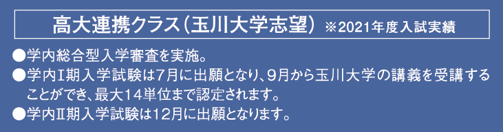 高大連携クラス(玉川大学志望)